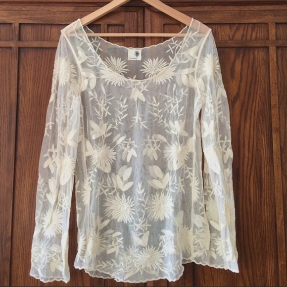 Anthropologie everleigh snow blossom lace - Picture 1 of 3